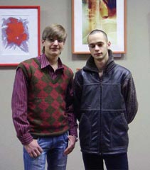 Воронов А. и Гордейко Е. на открытии выставки в г. Югорск